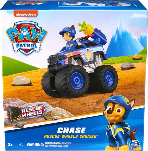 Miniatura 9 de Paw Patrol: Rescue Wheels Chase's Cruiser, camión de juguete con lanzador de proyectiles y figura de acción coleccionable, juguetes para niños