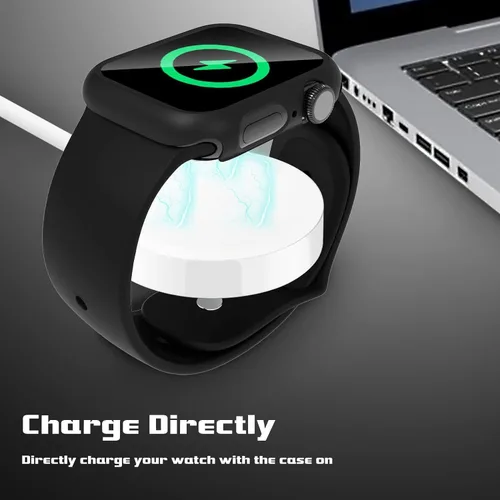 Miniatura 6 de Paquete de 2 fundas para Apple Watch 40mm SE Series 6/5/4/SE 2ª generación con protector de pantalla de vidrio templado, funda protectora completa