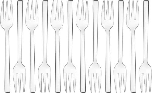 Miniatura 7 de Tenedor de degustación pequeño de acero inoxidable de 12 piezas, tenedor de 3 dientes