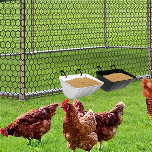 Miniatura 2 de mozoba Comedero Colgante para Pollo para Cabra, Oveja, Ciervo, Aves de Corral, Pato, Pollo, Valla de Alimentación, Contenedor de Alimentación