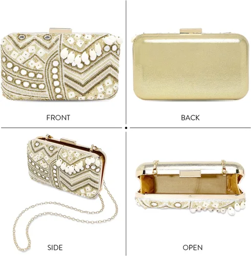 Miniatura 4 de Potli - Bolso de mano para mujer, hecho a mano, elegante, para novia, a la moda
