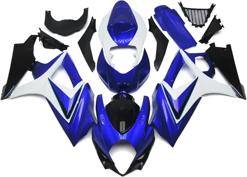 Miniatura 246 de Kit de carenado de inyección azul, negro y blanco para Suzuki GSXR600 GSX750 2006 2007 GSXR 600 GSX-R750 06 07 ABS Carenado de plástico completo