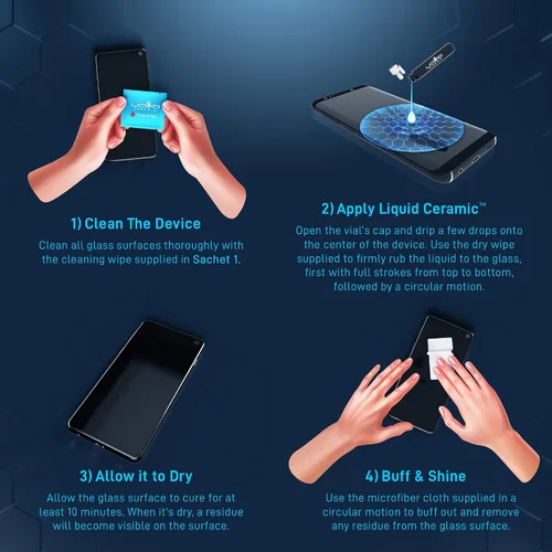 Miniatura 4 de LIQUID CERAMIC Protector de pantalla de vidrio resistente a arañazos e roturas, nanoprotección para todos los teléfonos, tabletas, relojes