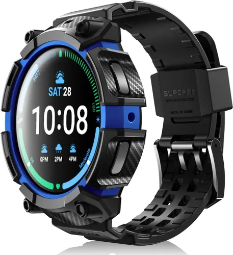 Miniatura 8 de SUPCASE para Samsung Galaxy Watch 5 Pro 45mm Banda con Estuche (Unicorn Beetle Pro), [Protección contra caídas de grado militar] [Antiarañazos] Negro