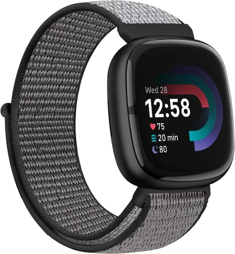 Miniatura 25 de Correas de nailon compatibles con Fitbit Versa 4/Sense 2/Versa 3/Fitbit Sense, correa de repuesto ajustable deportiva suave transpirable