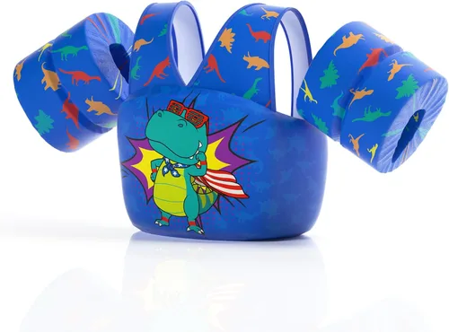 REALIKE Chaleco de natación para niños pequeños, flotadores, ayudas de natación con arnés de hombro, alas de brazo para niños/bebés/bebé, playa,
