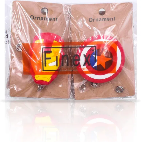 Miniatura 7 de Juego de 4 soportes retráctiles para tarjetas de identificación con nombre de superhéroes, con clip, lindo para oficina, trabajo, enfermera, Multi Sh