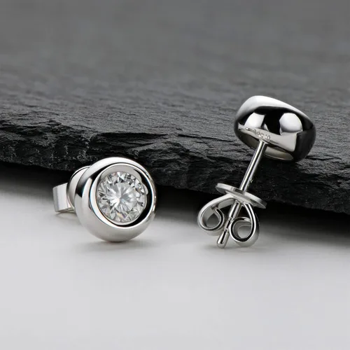 Miniatura 4 de Aretes de moissanita para mujer, plata de ley 925, 0.5-1 quilates, color D, VVS1, aretes hipoalergénicos para orejas sensibles, regalos de Navidad