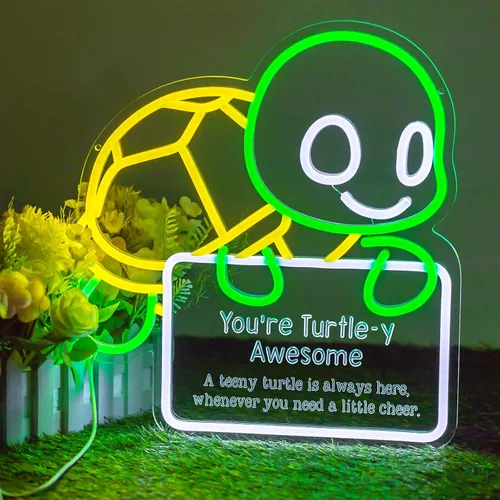 Miniatura 11 de Regalos para el día de San Valentín para ella, él, novio, novia, letrero de neón LED de pingüino azul, decoración romántica de pared para parejas