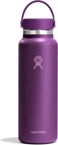 Miniatura 19 de Hydro Flask - Botella de agua de acero inoxidable aislada - Boca ancha con tapa flexible, sin derrame, a prueba de fugas y recargable de 40 oz Negro