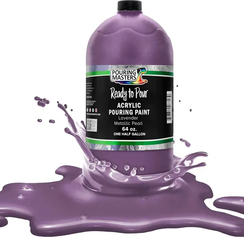 Miniatura 45 de Pouring Masters Royal Blue Metallic Pearl - Pintura acrílica para verter lista para verter – Pintura acrílica líquida premezclada de 32 onzas