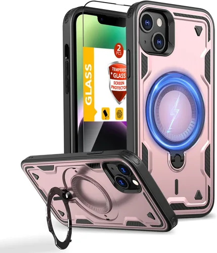 Miniatura 73 de Funda magnética para Google Pixel 9A compatible con cargador inalámbrico MagSafe, para Pixel 9A, funda de teléfono integrada de 360 °, con 2
