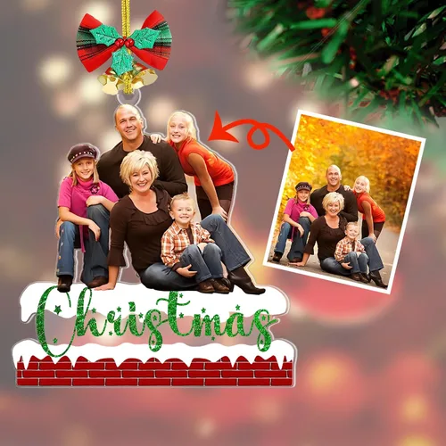 Miniatura 16 de Adorno de Navidad personalizado 2025 con tu foto, adorno de cara personalizada con foto 2D de acrílico para decoración de árbol de Navidad, Adorno