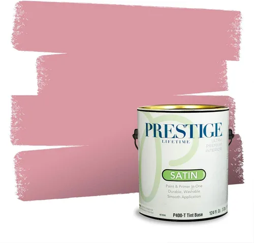 Miniatura 61 de Prestige Paints Pintura exterior e imprimación en uno, 1 galón, plano, coincidencia comparable de Valspar* Amber Rose*