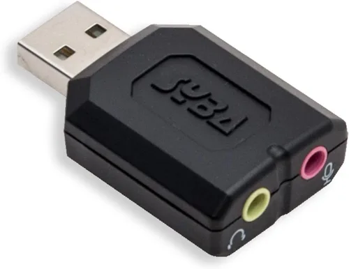 Miniatura 2 de Syba Adaptador de sonido estéreo USB externo para Windows, Mac, fuente de audio adicional de Linux con conector de micrófono de audio de 0.138 in