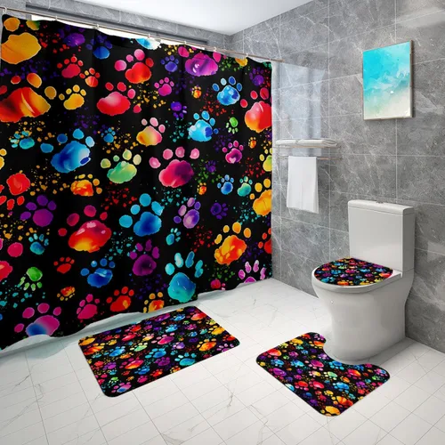 Miniatura 9 de BATATADOCE Juego de baño Gaming con cortina de ducha y alfombras para niños