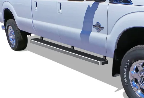 Miniatura 15 de Estribos APS 5 pulgadas negros compatibles con Ford F250 F350 Super Duty 1999-2016 cabina doble acero inoxidable (pasos laterales barras laterales)