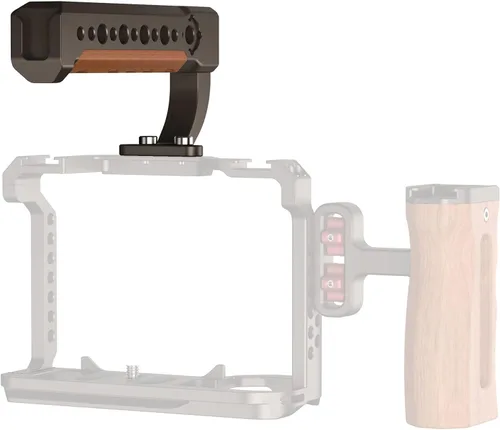 Miniatura 7 de Agarre de mango superior de cámara y estabilizador de jaula con soporte de zapata fría para cámara DSLR Rosa