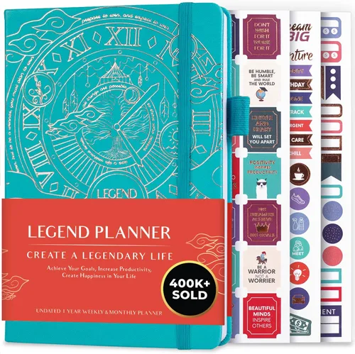 Miniatura 9 de Planificador Legend – planificador de vida semanal y mensual sin fecha para alcanzar tus objetivos y vivir feliz. Cuaderno organizador, diario