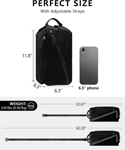 Miniatura 4 de BAPHITY Pequeña bolsa de gimnasio para mujeres y hombres, bonita bolsa cruzada ligera para fines de semana, mini bolsa de entrenamiento deportiva