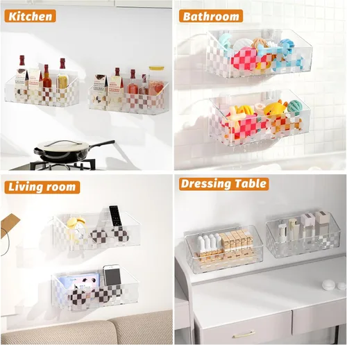 Miniatura 6 de Soporte de almacenamiento de juguetes de baño, almacenamiento de juguetes de bañera de secado rápido, soporte transparente para juguetes de baño