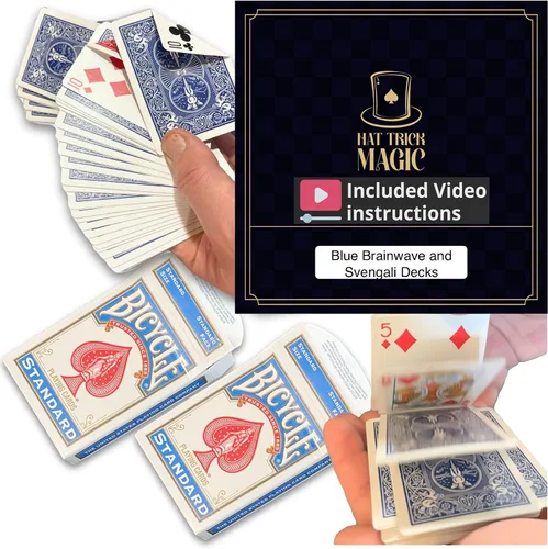 Miniatura 6 de Ilusiones de cartas para magos principiantes a profesionales: aparición, teletransporte, transformando milagros (Baraja Svengali azul)