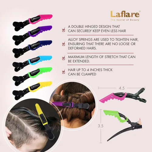 Miniatura 3 de Laflare Rejilla de trenzado para cabello con juego de peine, pulsera de gel trenzado y pinza para el cabello, estante para el cabello