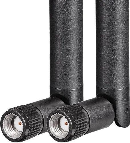 Miniatura 9 de Bingfu Antena WiFi de doble banda 2.4GHz 5GHz 5.8GHz 3dBi RP-SMA Reemplazo de antena macho (paquete de 2) para enrutador WiFi, tarjeta de red