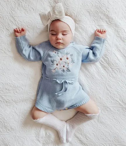 Miniatura 13 de ZAXARRA Suéter de bebé niña mameluco suéter de punto bordado flor sudadera mameluco ropa de otoño infantil