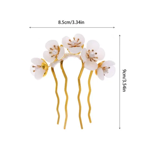 Miniatura 2 de Beaupretty Palos y alfileres de flores vintage, accesorios chinos clásicos para el cabello para mujeres y niñas