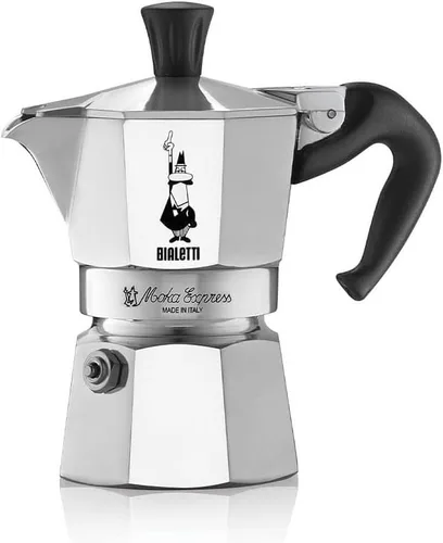 Miniatura 4 de Bialetti Moka Express Cafetera de espresso con filtro sobre mesada, Plateado