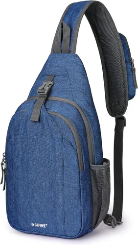 Miniatura 13 de G4Free Bolsa Bandolera con Bloqueo RFID Mochila Bandolera Cruzada Bolsa de Pecho Mochila de Día para Senderismo Viaje (Negro)