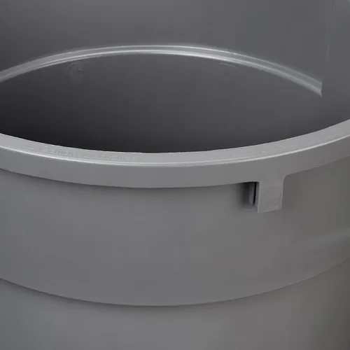 Miniatura 3 de AmazonCommercial - Cubo de basura redondo resistente de 32 galones, gris, paquete de 2