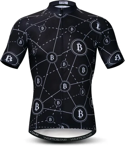 Miniatura 78 de Weimostar Hombre Ciclismo Jersey Manga Corta Bicicleta Ropa Multicolor Diamante