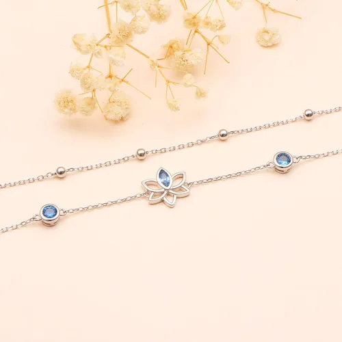 Miniatura 3 de YinShan Tobillera de plata de ley S925 ajustable para mujer