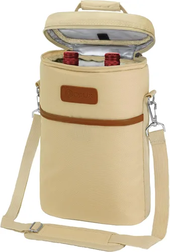 Miniatura 20 de opux - Bolsa de transporte para 2 botellas de vino, bolsa aislada y a prueba de fugas para vino, bolsa de vino para viajes, ideal para picnic, BYOB