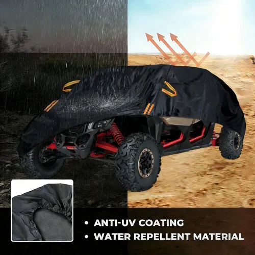 Miniatura 6 de UTV Cover for CFMoto UForce LE 2003-2022, All Weather Outdoor UTV Storage Cover with Windproof Buckles & Elastic Hem, Water Resistant for Side by