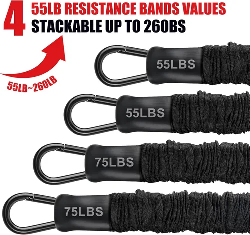Miniatura 4 de Pull Up Assistance Bands 260lbs, Heavy Pull Up Bands Resistance Bands for Pull Ups Working Out with Feet Rest, Pull Up Bar Bands Assistance Bands
