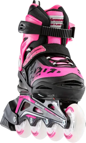 Miniatura 2 de Bladerunner by Rollerblade Phoenix Flash - Patín en línea ajustable para niños, negro/rosa