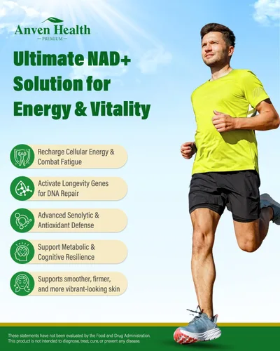 Miniatura 6 de Suplemento liposomal NAD+ nicotinamida ribósido de 550 mg con trans-resveratrol 200 mg - Quercetina, fisetina para el metabolismo, energía celular