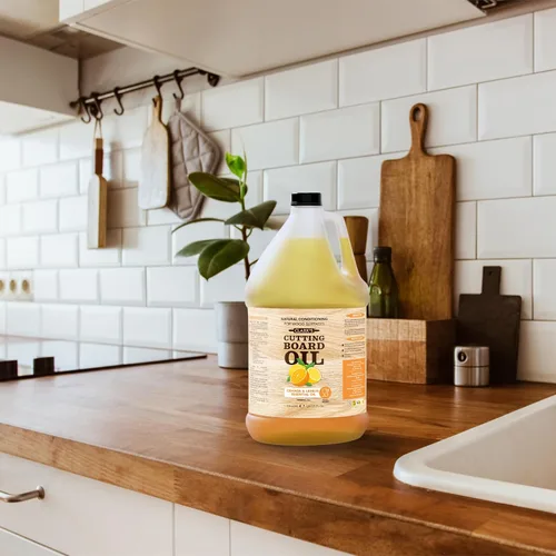 Miniatura 4 de CLARK'S Aceite mineral para tabla de cortar, aceite mineral de grado alimenticio enriquecido con extractos de naranja y limón, penetra profundamente