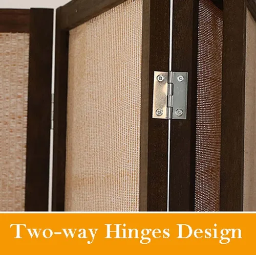 Miniatura 5 de 4 Panel Bamboo Room Dividers 6x6 Feet, 6 Ft Tall Folding Privacy Screen, Wall Divider Panels, Partition Screen for Office, Privacy Partition for