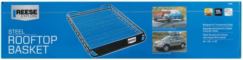 Miniatura 4 de Reese Explore 1391300 Cesta de carga para techo, 44 x 35 pulgadas, capacidad de 125 libras, se adapta a la mayoría de vehículos con barras