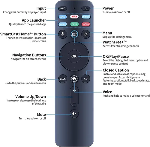 Miniatura 7 de XRT260 - Control remoto de voz de repuesto para Vizio V-Series 4K Smart TV V435-J01 V505-J01 V505-J09 V505C-J09 V555-J01 V585-J01 V655-J04 V655-J09