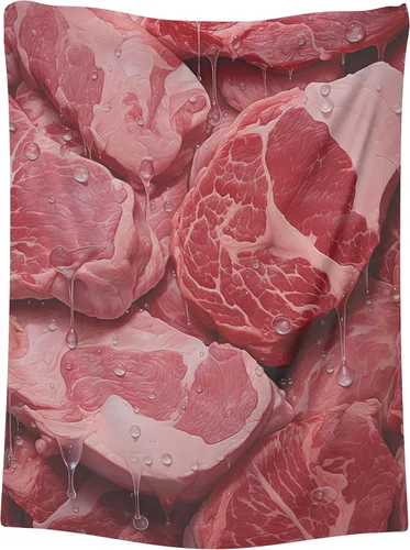 Manta de carne de res - Regalos para los amantes de la carne de res 30" x 40"