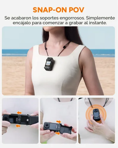Miniatura 5 de SJCAM C400 4K Travel Vlogging Cámara con tarjeta de 128 GB, cámara corporal de grabación 7H para creadores de YouTube, estabilizador de 6 ejes