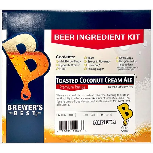 Miniatura 3 de Brewer's Best Kit de ingredientes de cerveza casera -5 galones (crema de coco tostada Ale)