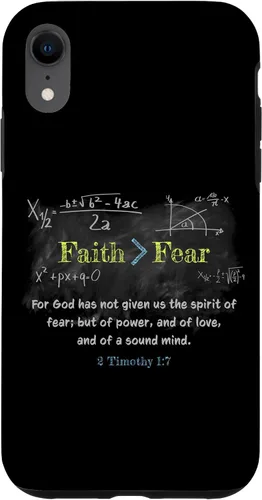 Miniatura 25 de Faith > Fear 2 Timothy 1:7 Christian Verse Math Equation Case for iPhone 17