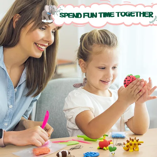Miniatura 6 de Chico Land Arcilla de secado al aire de 24 colores, regalo para niños y niñas a partir de 4 años, kit de arcilla para modelar modelos de bricolaje