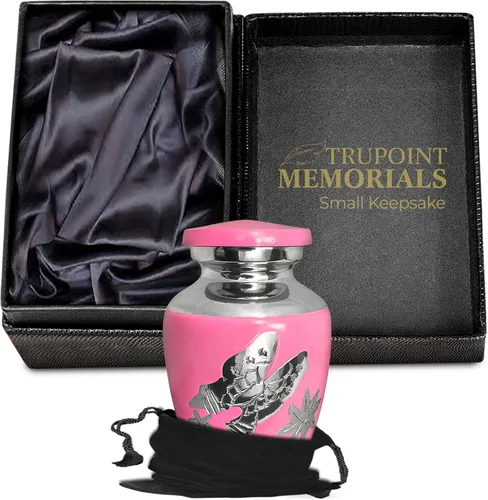 Miniatura 5 de Trupoint Memorials Urnas pequeñas para recuerdo de cenizas humanas, mini urna de cremación decorativa para hombres y mujeres adultos, juego de 4
